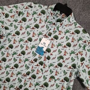 Quiet Storm Surf Shop Shirt Mens Medium tuquila Print‎ Delray Beach NEW $59.99